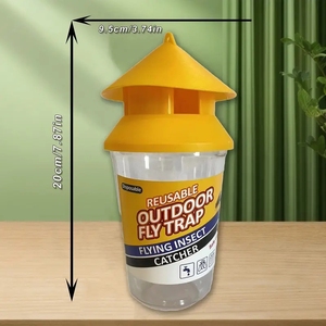 Piège à mouches jaune pour animaux de compagnie, bouteille à mouches suspendue, adapté au <span class=keywords><strong>poulailler</strong></span> de ferme de jardin et à d'autres scènes. - Product Image 3