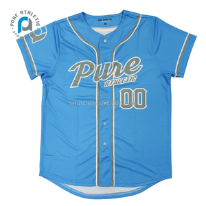 Saf özel sıçrama beyzbol formaları tam düğme mürekkep sıçrayan desen softbol gömlek kişiselleştirilmiş spor üniformaları - Product Image 4