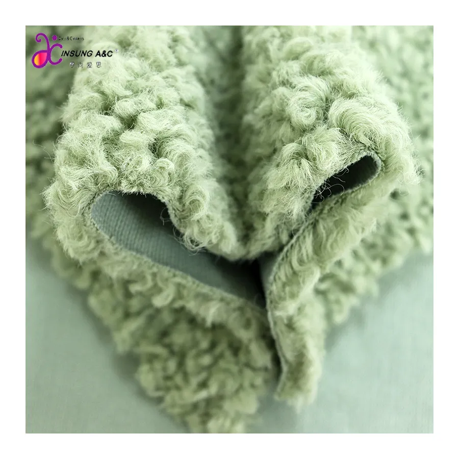 Fashional Design Turkey Plush Fabric Fleece in Curly Hair Multi Design Fabric for Garment Plush Fabric