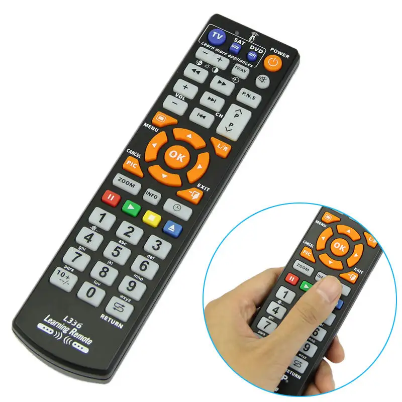 Universal IR Learning Remote Control L336 for Smart TV CBL DVD SAT in 3 Devices One Key
