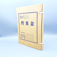 Boîtes d'archives en papier fantaisie et kraft en gros avec fermeture à bande élastique, carton renforcé, taille personnalisée, stockage sécurisé des documents