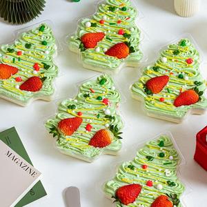 กล่องใส่อาหารรูปต้นคริสต์มาสแบบแข็งใส ทำจากพลาสติก PET รีไซเคิลได้ ปี 2024  แบบกำหนดเองได้ รุ่น 2024FB071 - Product Image 1