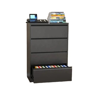 Armoire <span class=keywords><strong>de</strong></span> classement verticale en acier à 3 tiroirs, en kit, avec serrure, pour dossiers suspendus A4 - Product Image 4