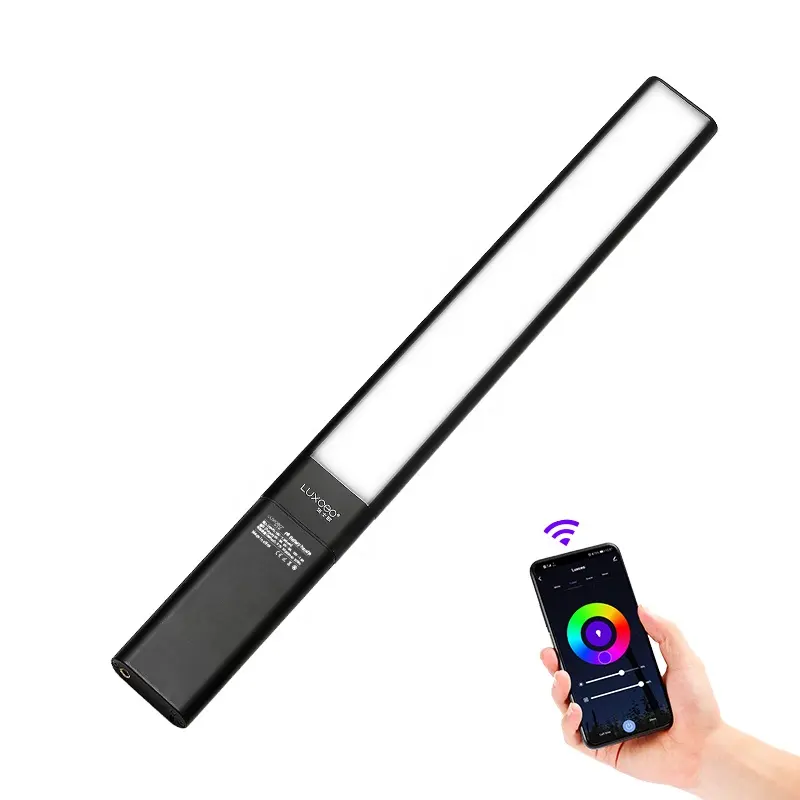 नई उत्पाद LUXCEO P6 आरजीबी फोन APP नियंत्रण विशेष प्रकाश प्रभाव हटाने योग्य बैटरी संभाल फोटोग्राफी हाथ में एलईडी वीडियो प्रकाश