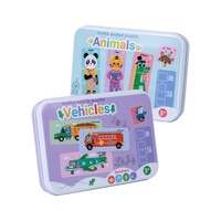 Jeu de cartes éducatives Montessori en bois à emboîter, thèmes Animaux, Fruits, Légumes, Transport, Océan, avec boîte, jouet d'apprentissage cognitif