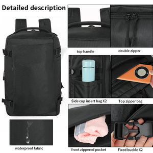 Mochila de Viaje <span class=keywords><strong>ECOHUB</strong></span> Ryanair 40x20x25, Equipaje de Mano, para Laptops de 14 Pulgadas, Unisex, Resistente al Agua, con Bolsillo Anti-Robo, Cierre de Cremallera - Product Image 3