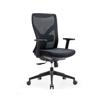 Chaise de bureau ergonomique PM-3069, design contemporain, appui-tête réglable, soutien lombaire, maille respirante pour la maison, le bureau et l'école