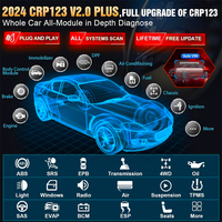 Lector de Códigos Profesional LAUNCH CRP123 V2.0, Herramienta de Diagnóstico en Línea con Software Creader VII+, Energía Eléctrica, 1 Año de Garantía