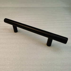<strong>Matt</strong> <strong>Black</strong> Stainless Steel Solid Cabinet Pull Handle for Kitchen Cabinet and Wardrobe <strong>Door</strong> - Product Image 1
