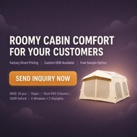 Carpa Inflable Resistente de 3.6x3.8x2.2m para Acampar, con un Dormitorio, Diseño Resistente al Viento y a la Lluvia, Apertura Automática Rápida para las Cuatro Estaciones, OEM