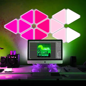 Factory Best-selling Triangle Light RGB Panel APP <b>Control</b> with Voice <b>Controlled</b> Intelligent LED Panel for <b>Gaming</b> Halls - Product Image 4