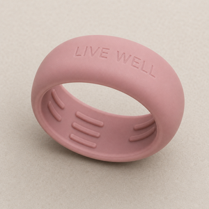 Coque de protection en silicone Oura Ring 5/4 Galaxy Ring RingConn Ultrahuman, rose poudré gaufré, pour bague connectée, avec inscription personnalisée pour elle - Product Image 2