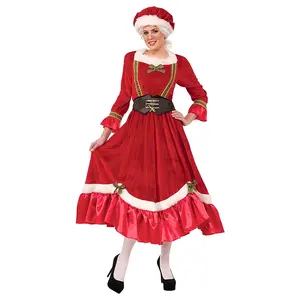 Disfraz Navideño de Mamá <span class=keywords><strong>Noel</strong></span> 2024, Vestido de Encaje y Terciopelo, Disfraz de Mamá <span class=keywords><strong>Noel</strong></span> para Mujer - Product Image 2