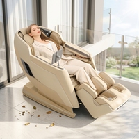 Fauteuil de massage intelligent 4D à gravité zéro pour tout le corps, gain de place, avec rail SL, compression par airbag et commande vocale IA, idéal pour petit appartement