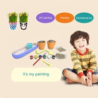 Pots de fleurs en céramique pour enfants, pièces, kit de culture, de peinture et de plante, Mini outils de bricolage, jouet artisanal