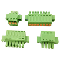 Set Blok Terminal Lengkap 3.5mm Pitch Male-Female - Blok Terminal Pegas Berflens Tembus Dinding dengan Header Sekrup Berflens