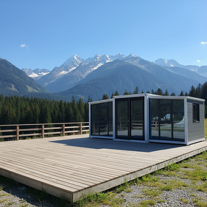 Maison modulaire extensible en acier galvanisé haute résistance, maison-conteneur carrée <span class=keywords><strong>pour</strong></span> bureau, entrepôt - Product Image 5