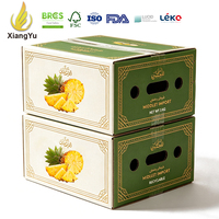Op maat gemaakte ananasverpakking van golfkarton met ventilatiegaten voor de export van verse ananas.