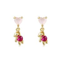 Boucles d'oreilles sous forme de crème glacée, bijoux pour l'été, en or 18k, Zircon plaqué or, pavé, pour femmes et filles, divers beaux anneaux
