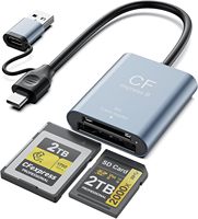 Lecteur de cartes professionnel CFexpress Type B et SD avec USB 3.2 (Gen 2) USB-C et USB-A 2-en-1, adaptateur double fente Type B SD CF Express