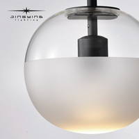 Lampe suspendue de salle à manger en aluminium de style minimaliste, abat-jour en verre, adaptée à la table basse, à la table de chevet, au salon, à l'îlot de cuisine