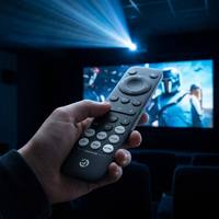 Télécommande automatique à code roulant personnalisée RCT1024 en plastique avec apprentissage IR et RF433 pour Smart TV, projecteur, lecteur audio