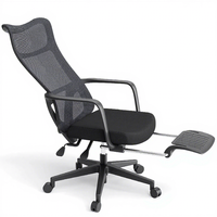 Chaise de bureau ergonomique pour le gaming sur ordinateur, en maille, réglable en hauteur, idéale pour les pauses déjeuner, pour les managers, les superviseurs et le personnel.