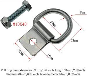 Ancres <span class=keywords><strong>d</strong></span>'arrimage crochet boucle <span class=keywords><strong>d</strong></span>'arrimage accessoire de <span class=keywords><strong>voiture</strong></span> robuste <span class=keywords><strong>remorquage</strong></span> <span class=keywords><strong>D</strong></span> boucle Cargo ancre <span class=keywords><strong>d</strong></span>'arrimage pour moto 10mm 14mm avec vis - Product Image 2