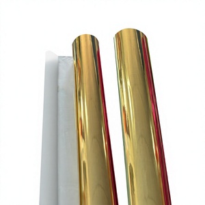 Film de transfert thermique générique en PVC brillant or et argent, résistant à l'eau, pour estampage à chaud sur papier et plastique - Product Image 2