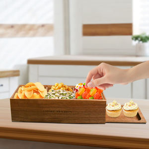 Boîte de stockage de collations en bois avec couvercle, boîte de rangement scellée pour collations multigrains de cuisine séchée - Product Image 4