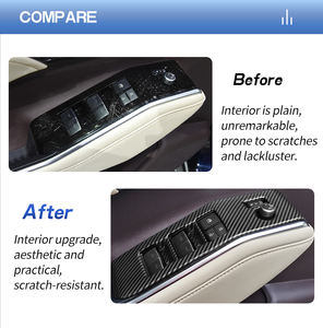 Película de <span class=keywords><strong>fibra</strong></span> de carbono 6D de alto brillo, Pegatina autoadhesiva negra para revestimiento de coche, vinilo de protección Interior antiarañazos para vehículos - Product Image 4