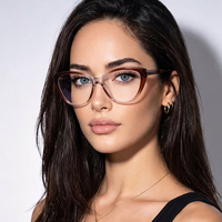 Monture de lunettes optiques Partagas Cat Eye TR90 avec charnière à ressort, anti-lumière bleue, pour femmes