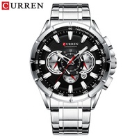 Jam Tangan Olahraga Curren Baja Tahan Karat Mewah Merek Top