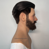 Masques en silicone souple élastique de haute simulation, fabriqués à la main en usine, pour jeunes hommes, masque réaliste pour Halloween, cosplay, masque de film
