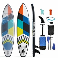 Planche de paddle gonflable verticale personnalisée à 3 ailerons anti-impact de qualité supérieure pour SUP, vente en gros