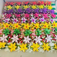 Plumeria bunga Haku Aloha Hula tari tropis Luau pesta buatan ikat kepala Hawaii pulau Polinesia karangan bunga pernikahan