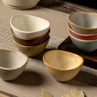 Petite assiette en céramique japonaise, bol à collation créatif en forme d'œuf, bols à sauce, plat à assaisonnement, vaisselle en argile, fournitures de cuisine pour la maison