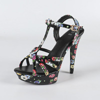 Sandales à talons hauts pour femmes, à bout ouvert, style peep toe, talon aiguille, plateforme imperméable, chaussures de soirée estivales