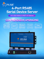USR IOT USR-N540-H7-4 Gateway Modbus MQTT Edge Computing con 4 Porte RS485 Seriali, Server di Dispositivi Ethernet Certificato CE/FCC/RoHS
