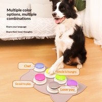 Bouton de communication pour animaux de compagnie en plastique, jouet parlant pour chien, sonnette, entraîneur, enregistrement vocal, boîte à presser