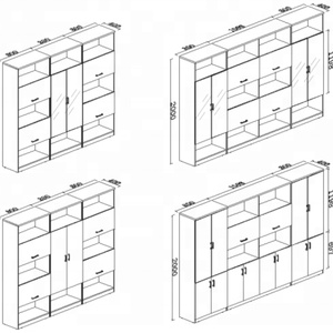 Modern Design Office File Storage Cabinets <b>Space</b>-<b>Saving</b> MDF Indoor Furniture for Home Workshop Warehouse - Product Image 4