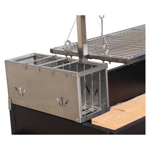 เตาบาร์บีคิวถ่านอาร์เจนตินา TOSHINE รุ่น Santa Maria เคลือบสีฝุ่น ปรับระดับความสูงได้ พร้อมโต๊ะข้าง แข็งแรง ทนทาน เหมาะสำหรับสวน รับผลิตตามสั่ง (OEM) - Product Image 3