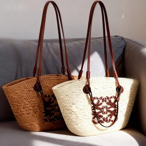 <span class=keywords><strong>2026</strong></span>年大容量天然草编夏季手提包草编沙滩包优雅女士通勤休闲时尚复古包 - Product Image 1
