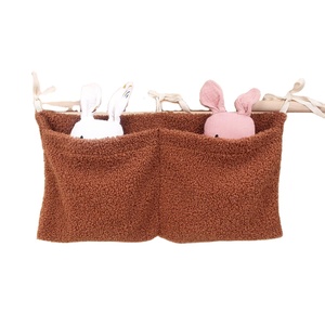 2 Taschen Baby Bedside Velvet Hanging Aufbewahrung tasche Kinderwagen Hängende Aufbewahrung tasche für Baby flasche und Spielzeug - Product Image 1