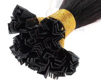 Extensions de cheveux humains pré-collées en forme de V, cheveux vierges chinois, extensions de cheveux à la kératine