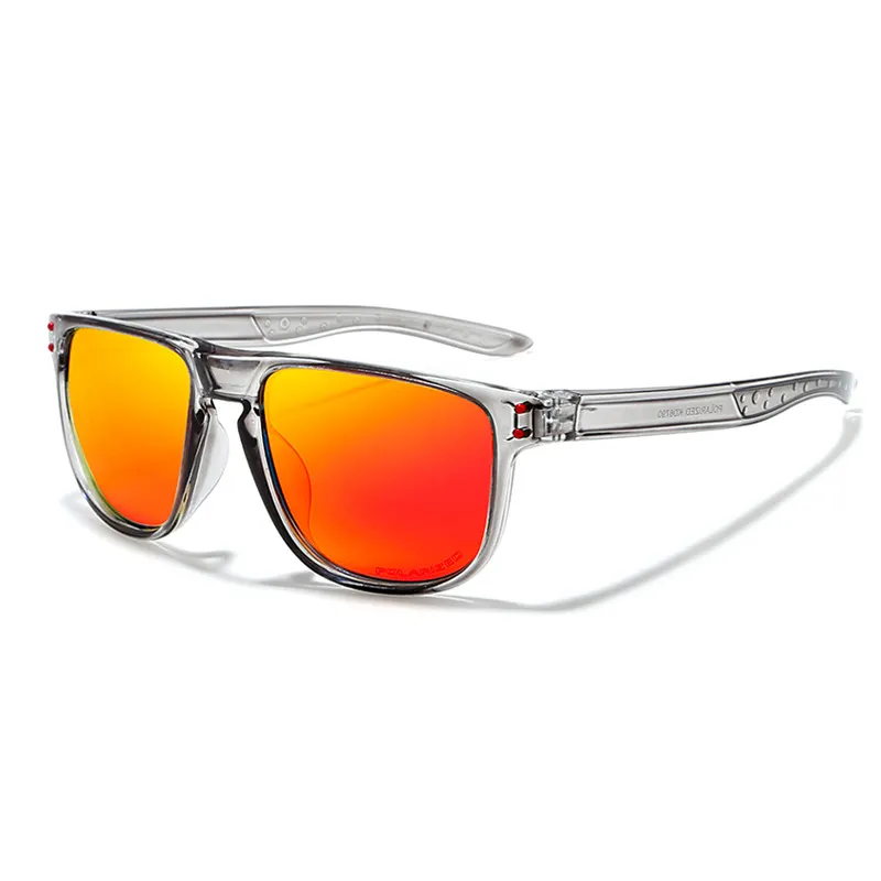 Hot Selling Men Square Oversized Anti Glare Driver Mirror Uv400 Polarized Lens Sports Driving Sun Glasses For Male Eyewear