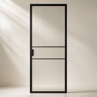 Fabricant de portes en verre à cadre fin en aluminium, cloison en verre trempé sur mesure pour bureau, hôtel, appartement