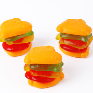 Gomitas de gelatina halal personalizadas al por mayor con forma de hamburguesa grande, <span class=keywords><strong>dulces</strong></span> surtidos de frutas con sabor agridulce - Product Image 6