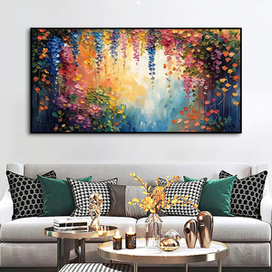 Tableau mural abstrait sur toile, champ de <span class=keywords><strong>fleurs</strong></span> 3D, design printanier impasto, 50% <span class=keywords><strong>peinture</strong></span> à l'huile, taille personnalisable, fait main pour salon - Product Image 6