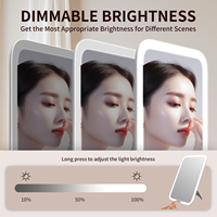Miroir de Maquillage LED Pliable et Portable Personnalisé MoonlitGlow Private Label 1X Rechargeable Faible MOQ Prêt à la Vente au Détail
